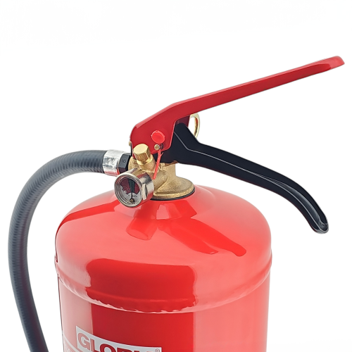 Gloria PD6GA – Dauerdruck-Pulverfeuerlöscher (ABC) mit Wandhalterung, einsetzbar an elektrischen Anlagen, frostsicher, EN3, 6 kg, 10LE